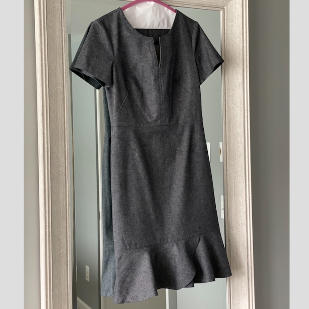 Banana Republic Denim Peplum Hem Dress